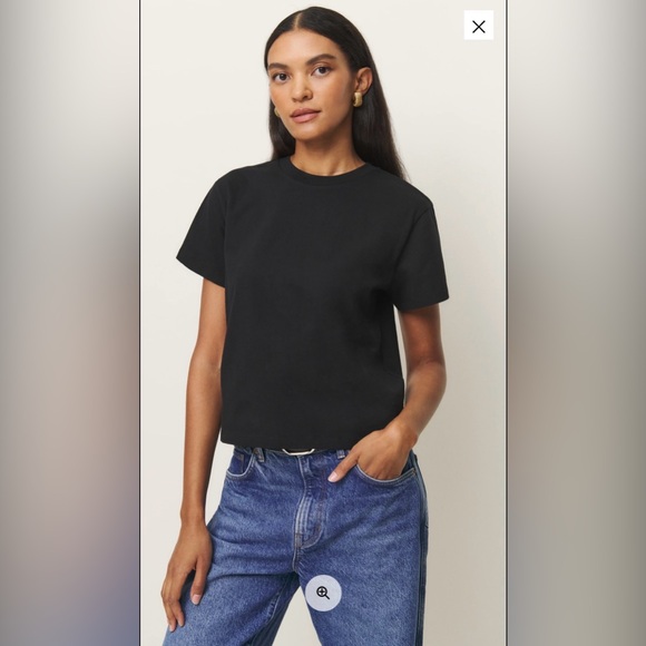 Reformation Rowan Crew Tee Black - Size XS - Picture 4 of 4